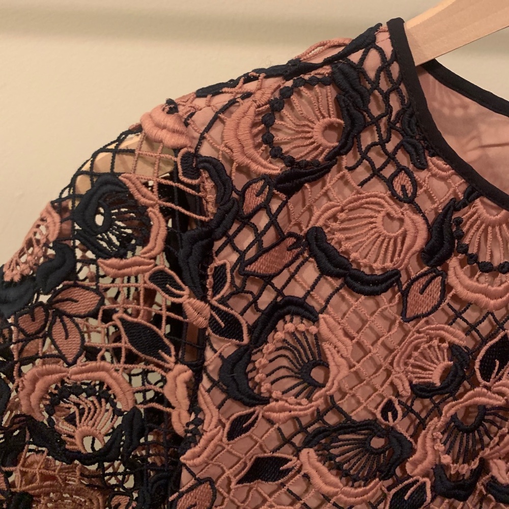 Pink Boxy Lace Tee - Picture 2 of 5